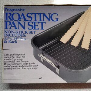 Vintage Progressive Roasting Pan-Nonstick-11" x 14" Pan & Rack